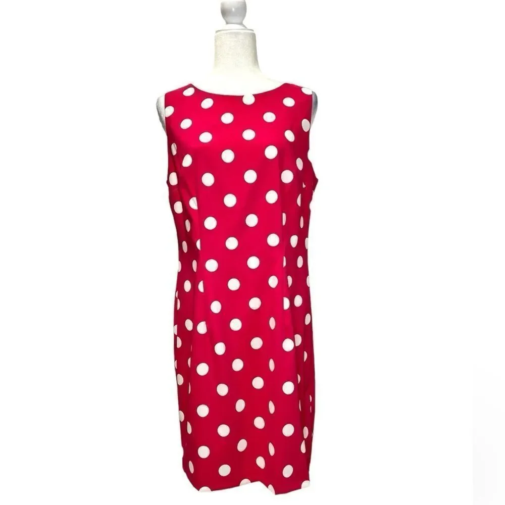 ALYX DRESS Polka Dot Sleeveless Dress Size 14 - Picture 1 of 9